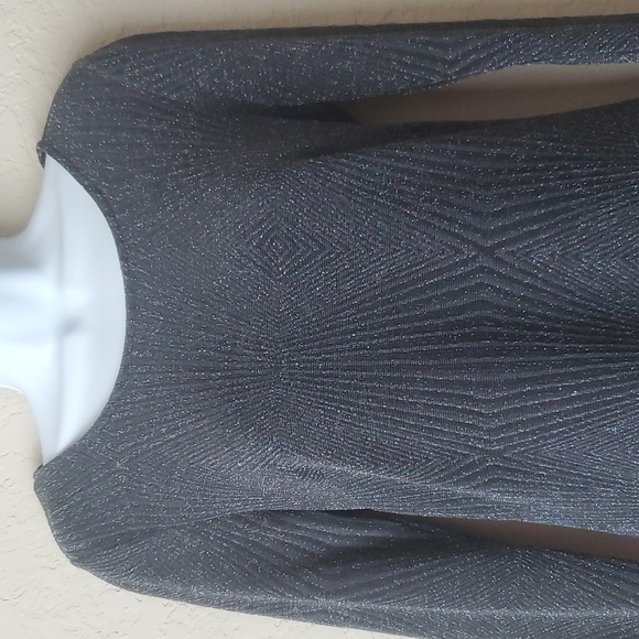 4/$30 Trixxi Black 3/4 Sleeve gray sparkle dress size medium.    ** - Picture 2 of 14